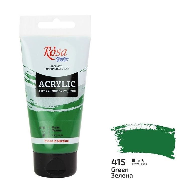 Rosa, farba akrylowa, green 415, 75 ml