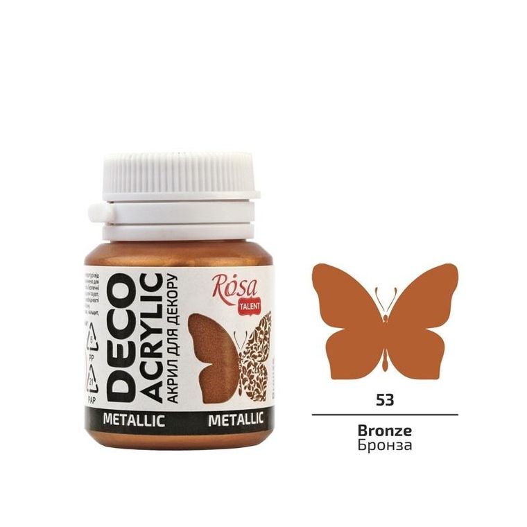 Rosa, farba akrylowa, metaliczna bronze 53, 20 ml
