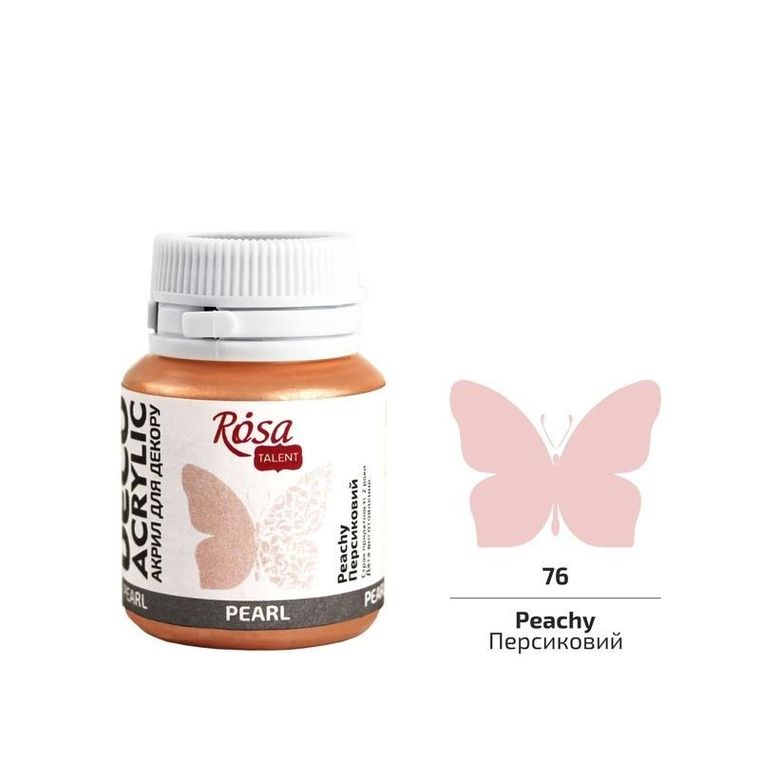 Rosa, farba akrylowa, perłowa peachy 76, 20 ml