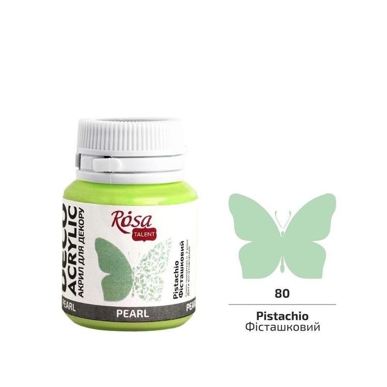 Rosa, farba akrylowa, perłowa pistachio 80, 20 ml