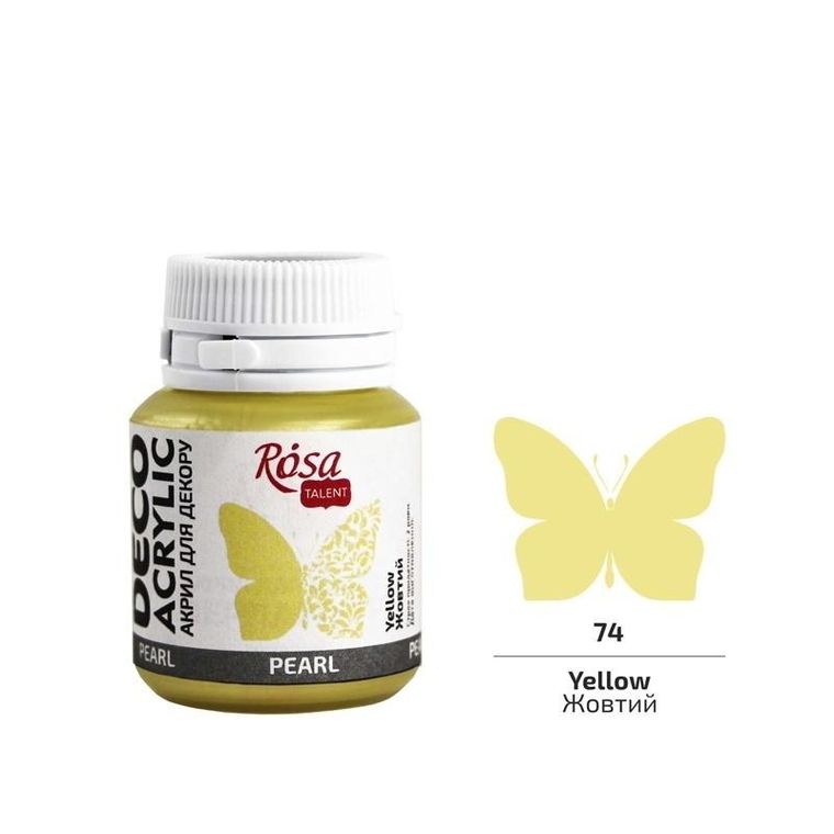 Rosa, farba akrylowa, perłowa yellow 74, 20 ml
