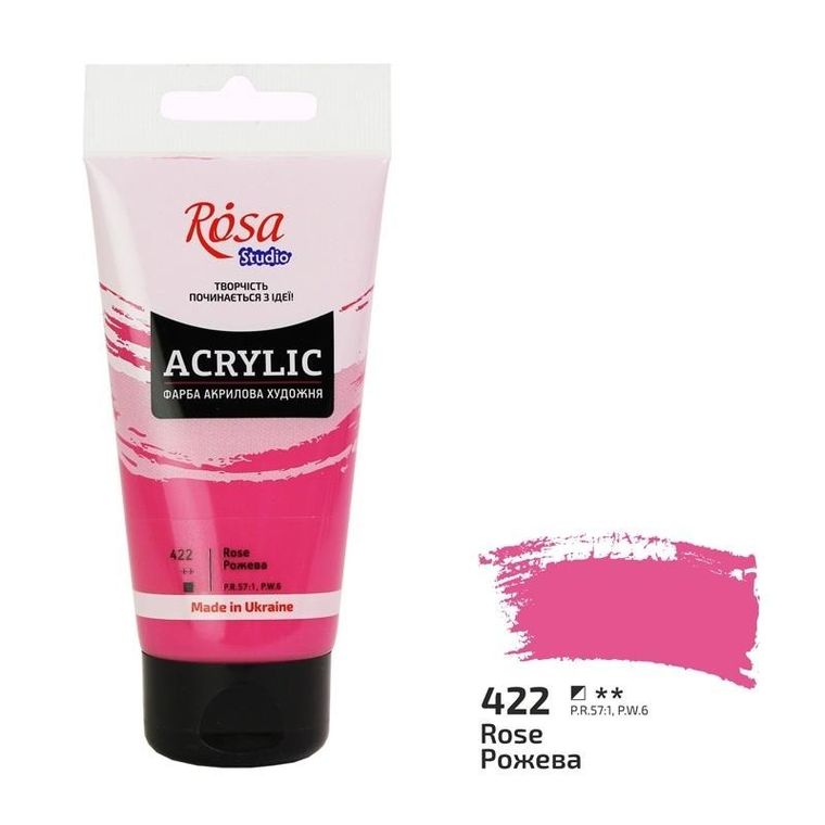 Rosa, farba akrylowa, pink 422, 75 ml