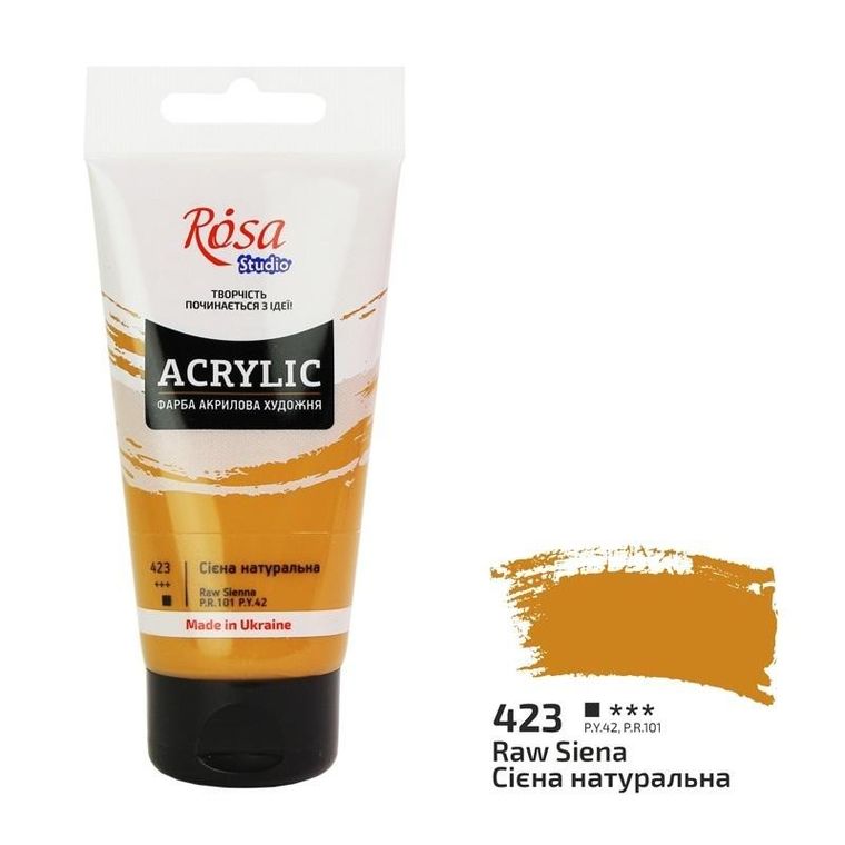 Rosa, farba akrylowa, sienna 423, 75 ml