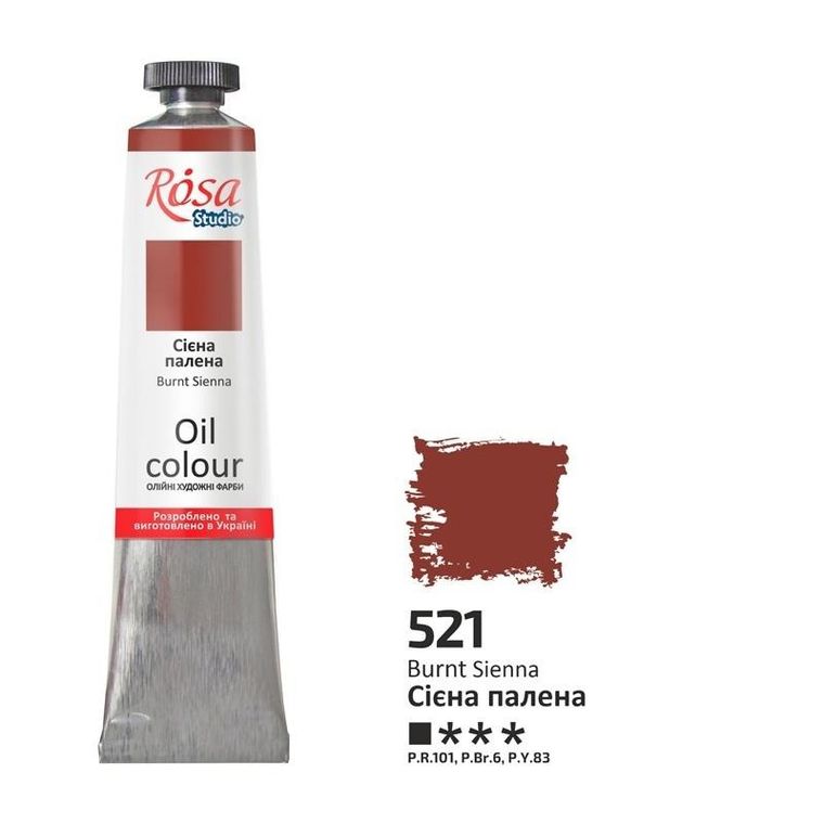 Rosa, farba olejna, burnt sienna 521, 45 ml