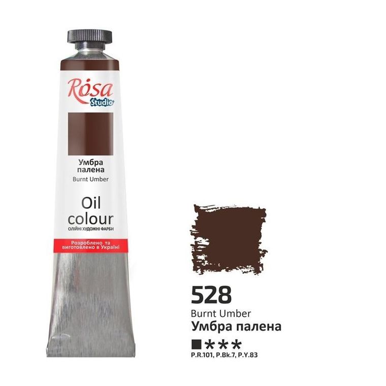 Rosa, farba olejna, burnt umber 528, 45 ml
