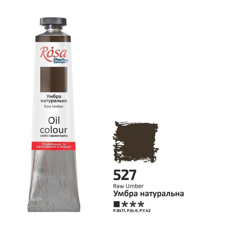 Rosa, farba olejna, raw umber 527, 45 ml