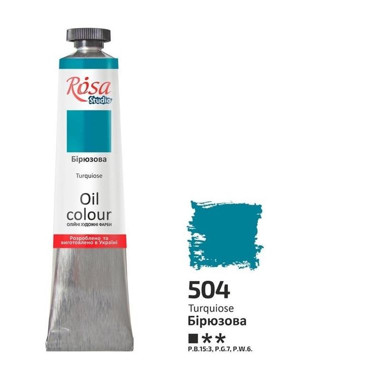 Rosa, farba olejna, turquoise 504, 45 ml
