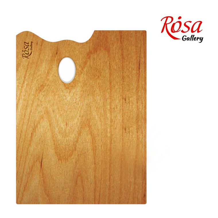 Rosa, paleta malarska, drewniana, 30-40 cm