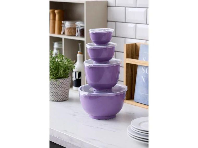 Rosti, New Margarethe, zestaw misek, lawendowe, 8 elementów, 29967