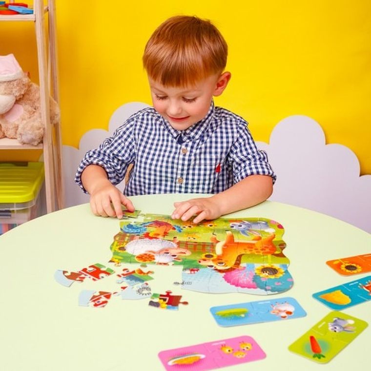 Roter Kafer, Farma, mini gra i puzzle, 49 elementów