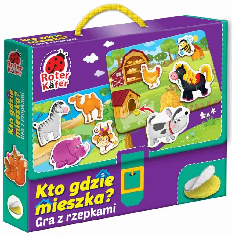 Roter Kafer, Kto gdzie mieszka? Gra z rzepami, edukacyjna gra dla najmłodszych