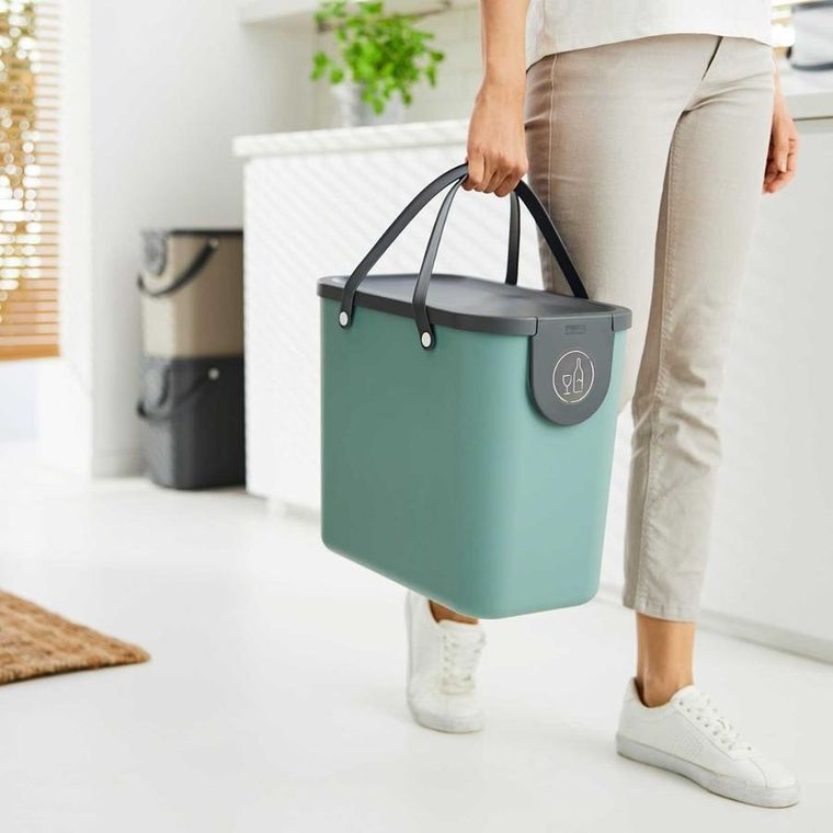 Rotho, Albula, pojemnik do segregacji odpadów, zielony, 25l