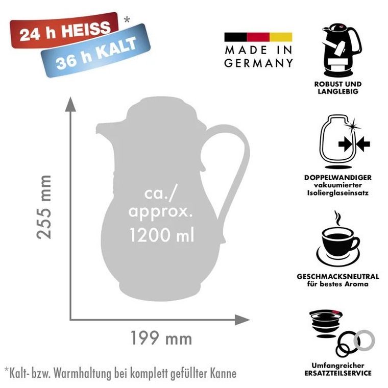 Rotpunkt, dzbanek termiczny, ecru, 1,2l, 830/I