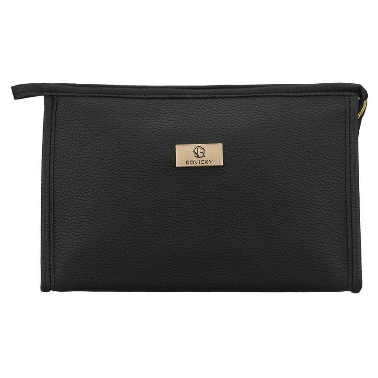 Rovicky, kosmetyczka, skóra ekologiczna, czarna