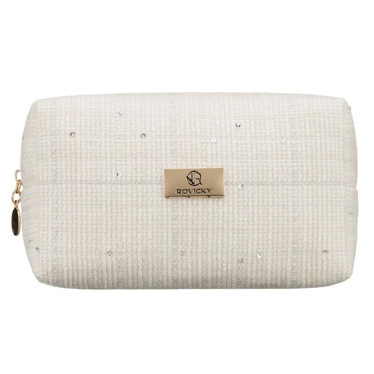 Rovicky, kosmetyczka, tkanina syntetyczna, beżowa