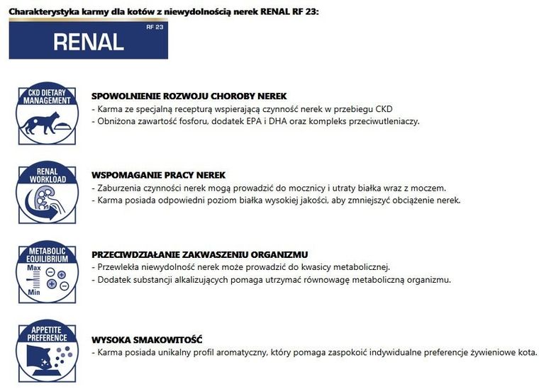 Royal Canin, Veterinary, Renal Feline, sucha karma dla kota, 2 kg