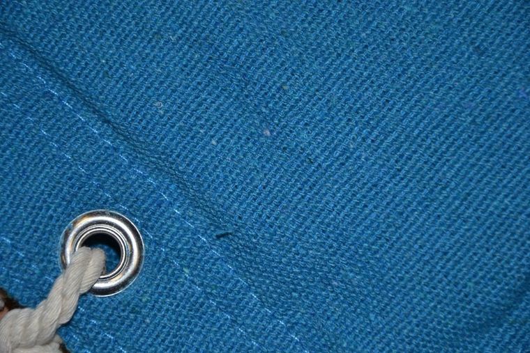 Royokamp, hamak, fotel brazylijski z wszytą poduszką, Natura, chabrowy, 100-50 cm