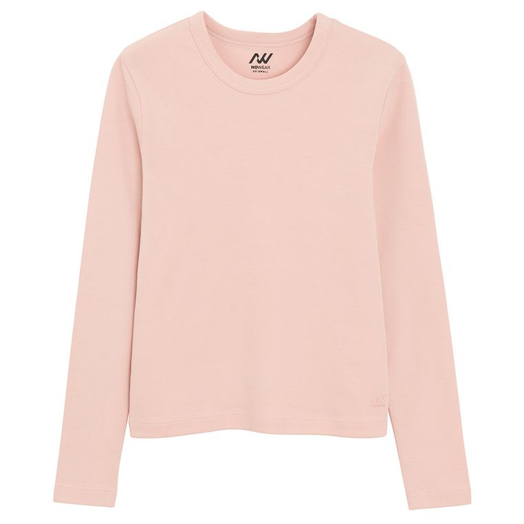 Różowa koszulka z długim rękawem NOWEAR