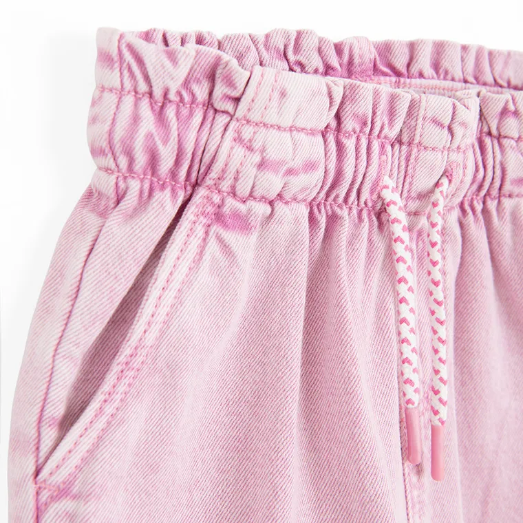 Różowa spódnica jeansowa ze ściągaczem Cool Club