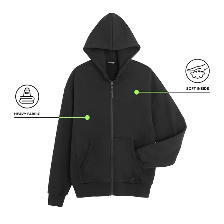 Rozpinana bluza oversize z kapturem NOWEAR