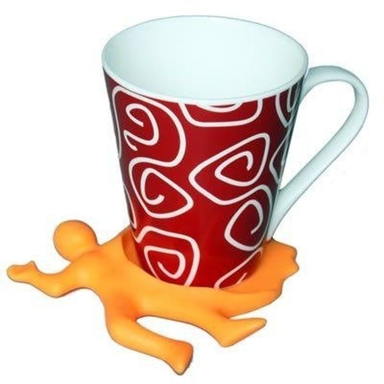 Rozpłaszczony zenek, podstawka pod szklankę, pomarańczowy