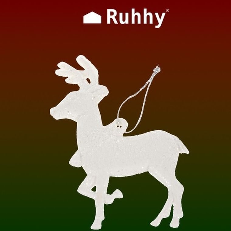 Ruhhy, bombki choinkowe, renifery, 9 szt.