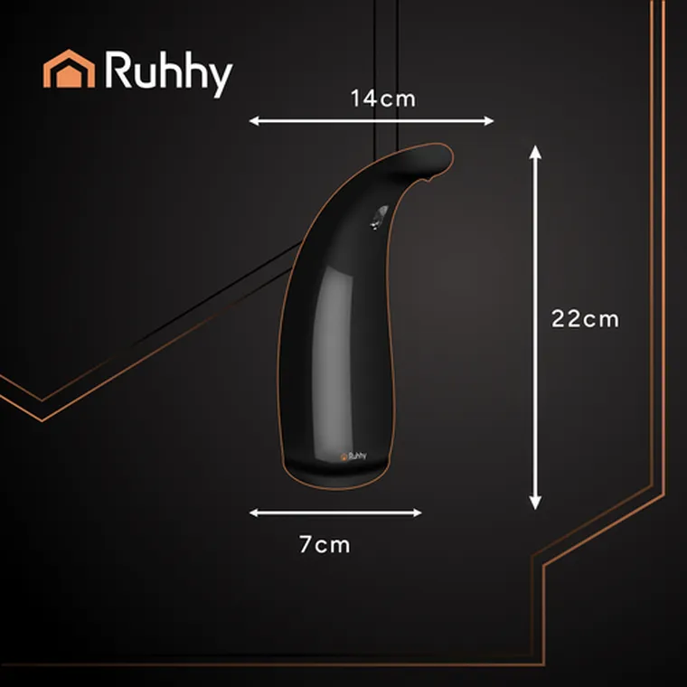 Ruhhy, dozownik do mydła bezdotykowy, czarny