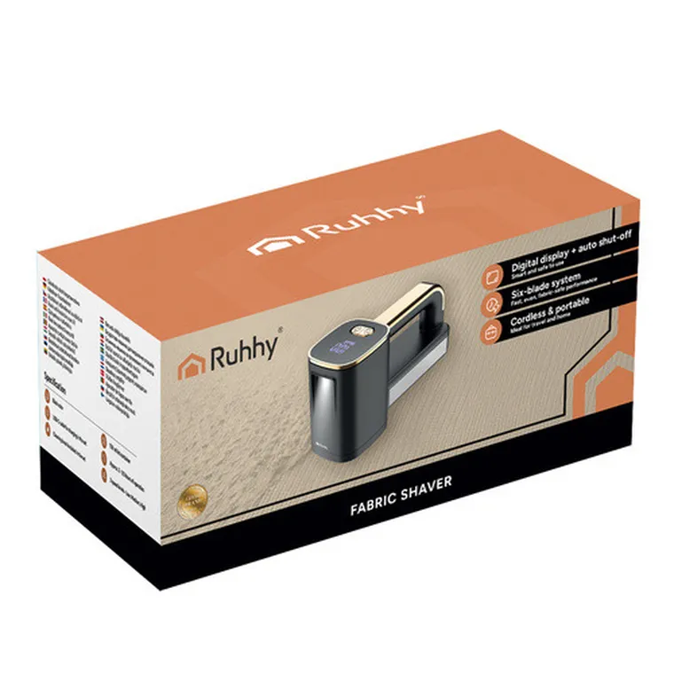 Ruhhy, golarka do ubrań, bezprzewodowa, czarna