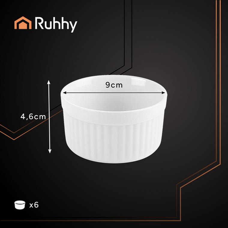 Ruhhy, kokilka, naczynie żaroodporne, 6 szt.