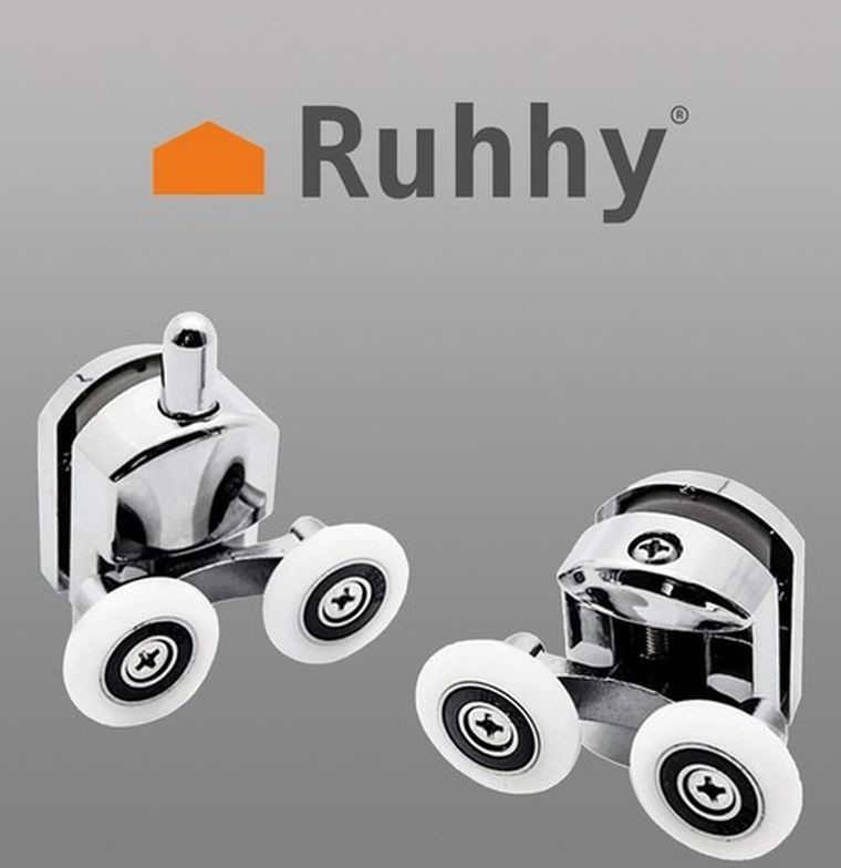 Ruhhy, kółka do kabiny prysznicowej, 8 szt.