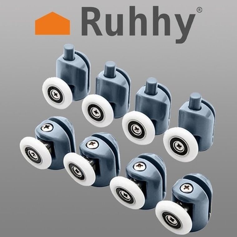 Ruhhy, kółko do kabiny prysznicowej, 8 szt