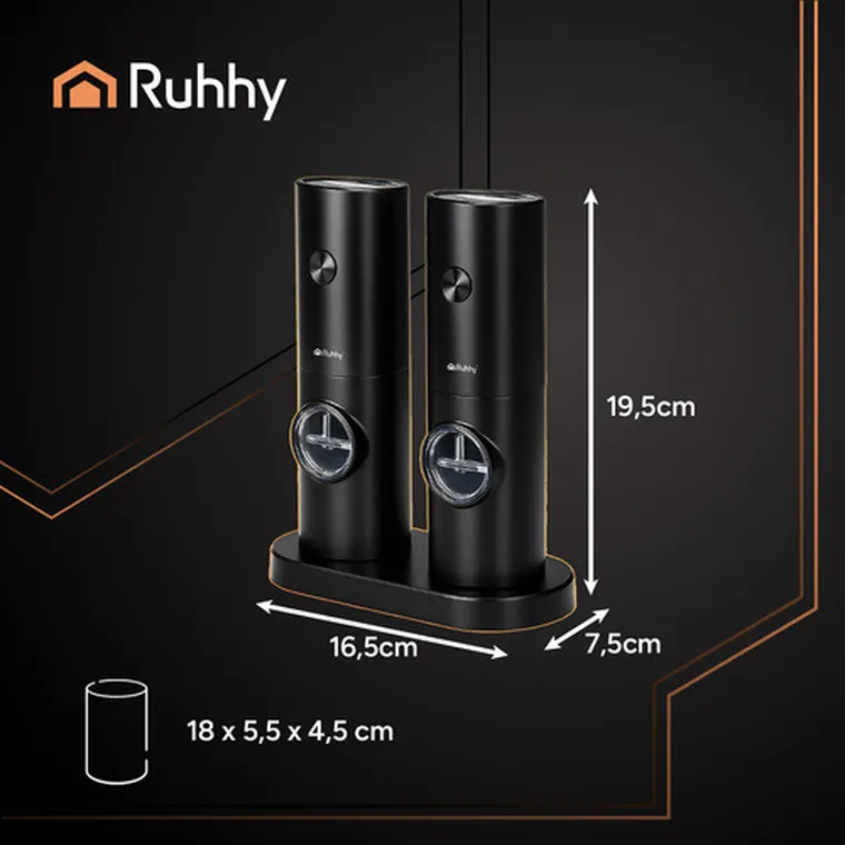 Ruhhy, młynek elektryczny, 2 szt.