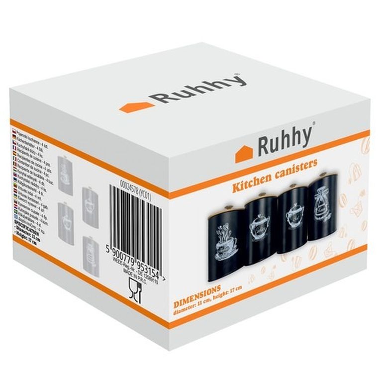 Ruhhy, pojemniki kuchenne, 4 szt.