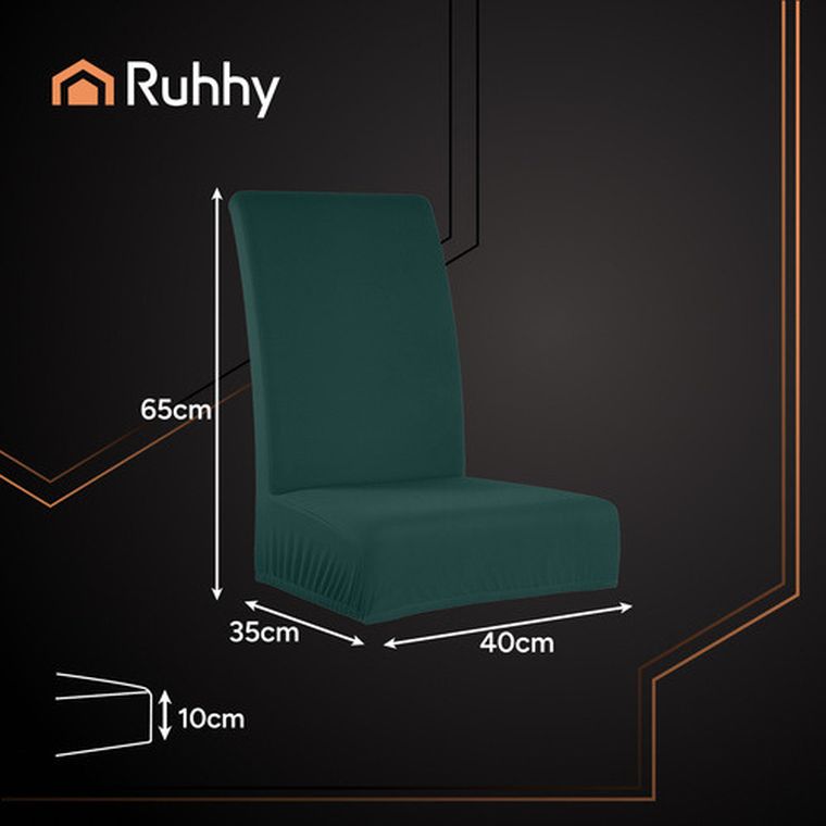 Ruhhy, pokrowce na krzesła, butelkowe, 6 szt.