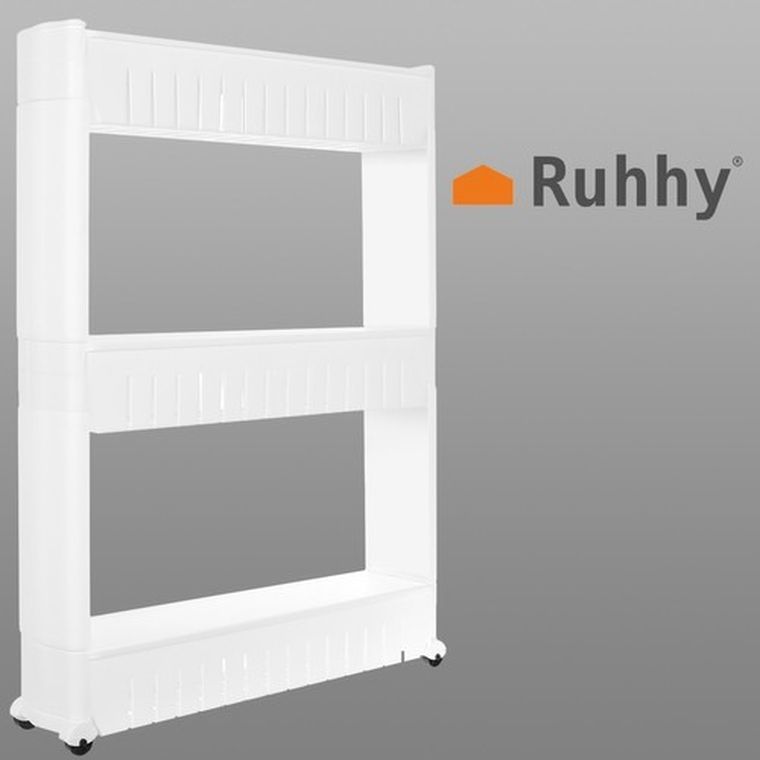 Ruhhy, półeczka kuchenna na kółkach, biała