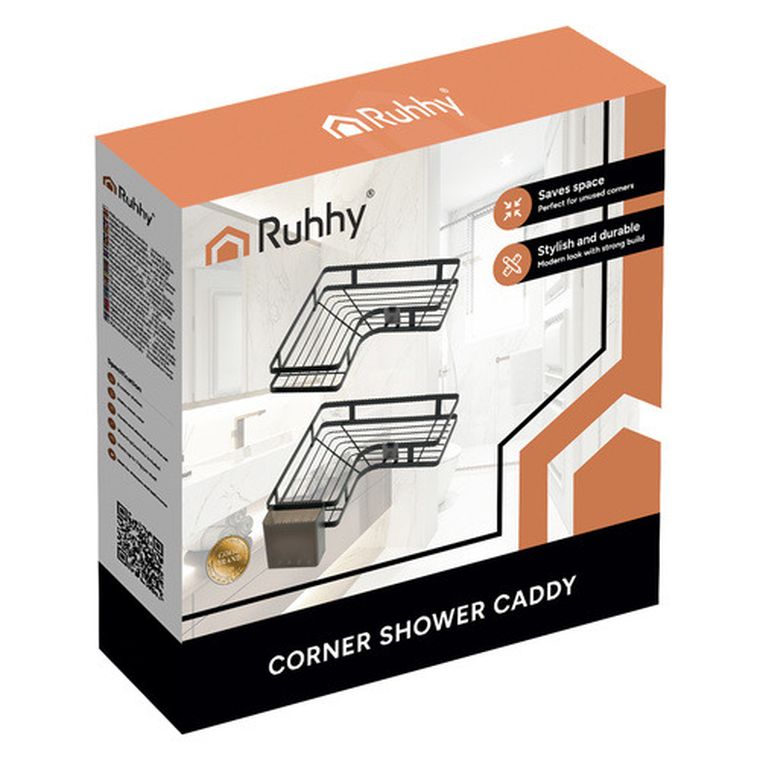 Ruhhy, półka łazienkowa, narożna, 2 szt.