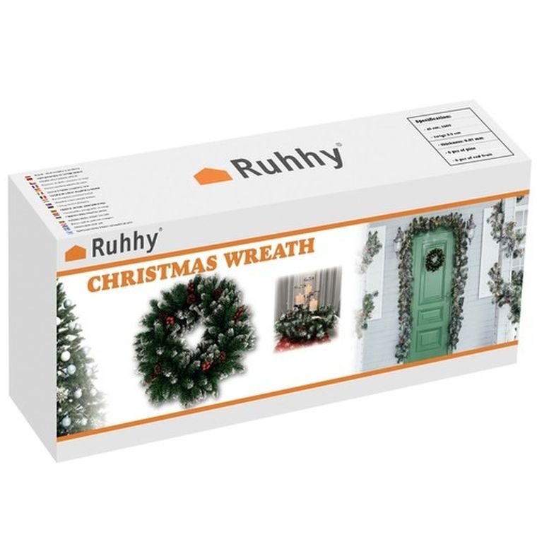 Ruhhy, wianek, stroik świąteczny ośnieżony