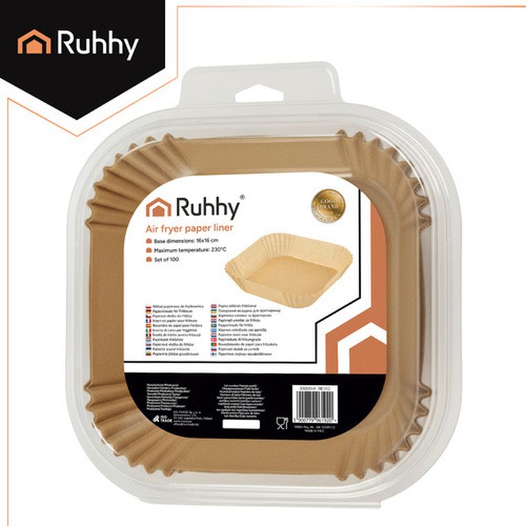 Ruhhy, wkłady papierowe do frytkownicy beztłuszczowej, 100 szt., 26955