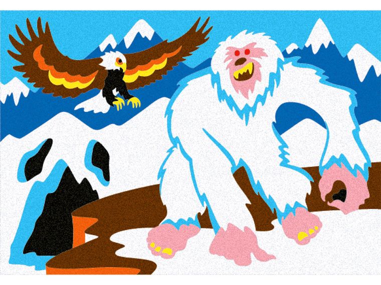 Sabbiarelli, album do kolorowania magicznym piaskiem, potwory