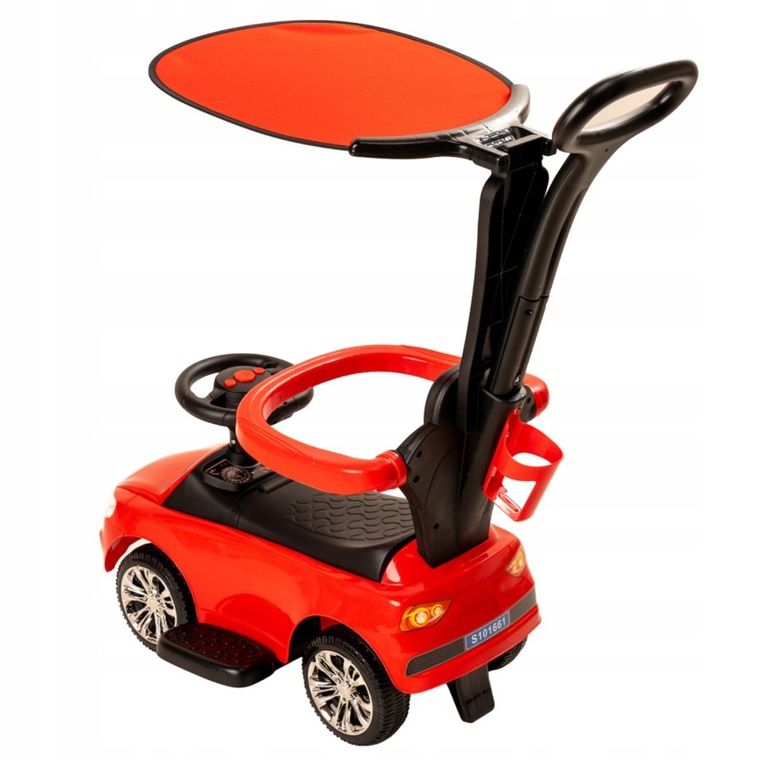 Sabi Toys, odpychacz z daszkiem, jeździk, czerwony