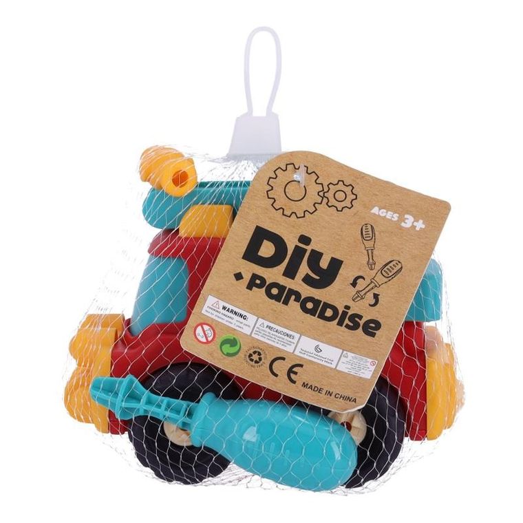 Samochód ze śrubokrętem do złożenia, plastikowy