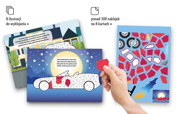 Samochody. Wyklejanki