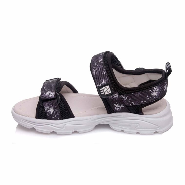 Sandały chłopięce, czarne, skórzana wkładka, Weestep