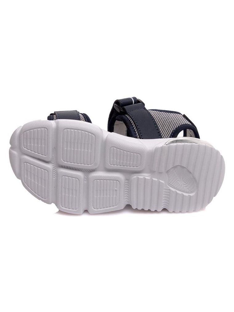 Sandały chłopięce, niebieskie, skórzana wkładka, Weestep