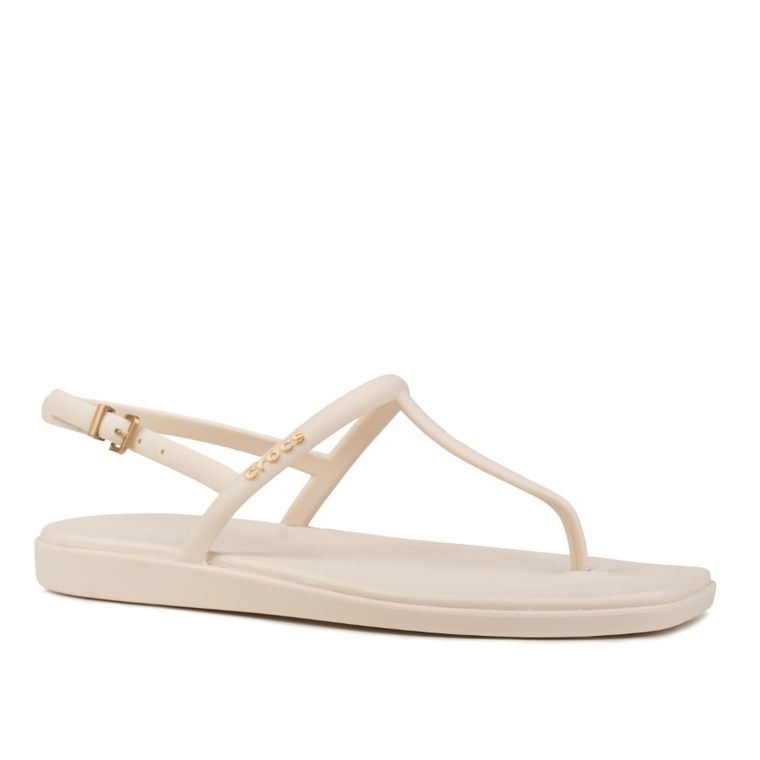 Sandały damskie, beżowe, Crocs Miami Thong Flip