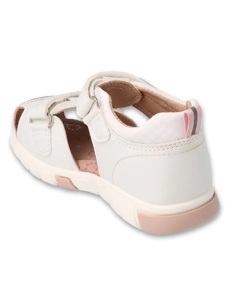 Sandały dziewczęce, białe, skórzana wkładka, Befado