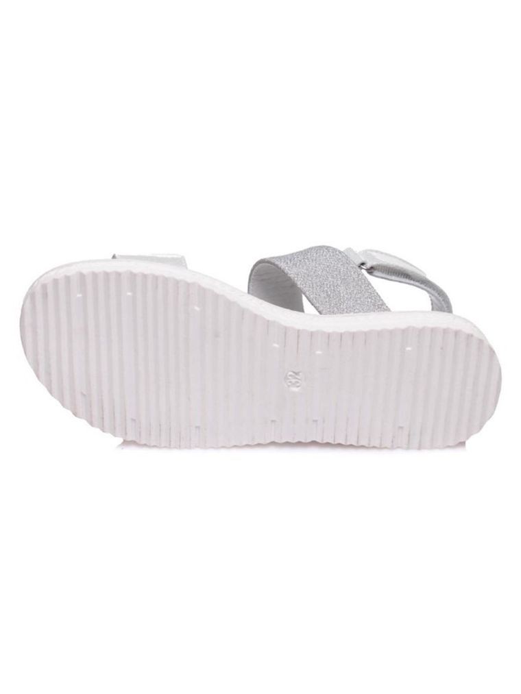 Sandały dziewczęce, białe, skórzana wkładka, Weestep