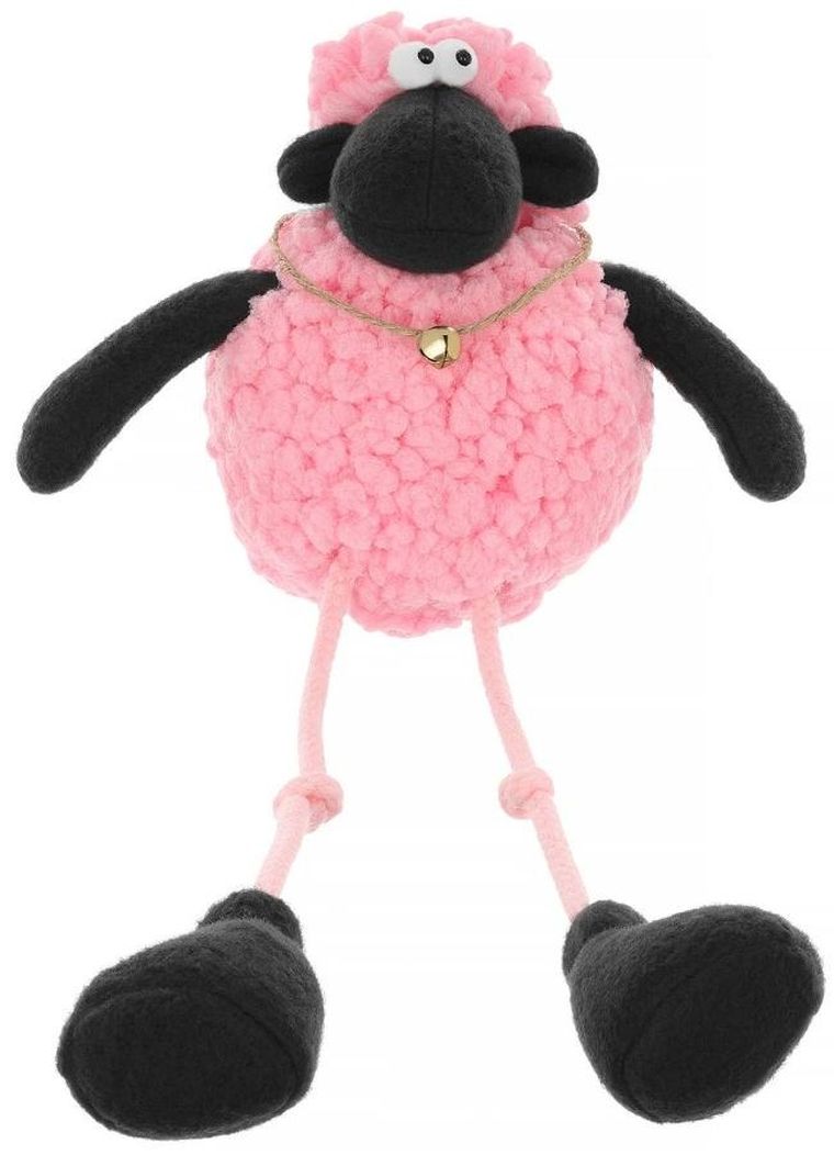 Saska Garden, dekoracja wiosenna, baranek siedzący, różowy, 10+25 cm