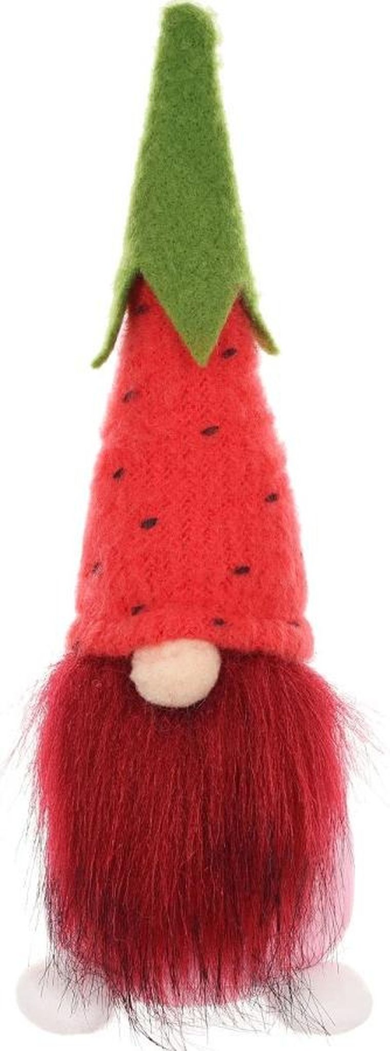Saska Garden, dekoracja wiosenna, skrzat gnom, truskawka, 20 cm