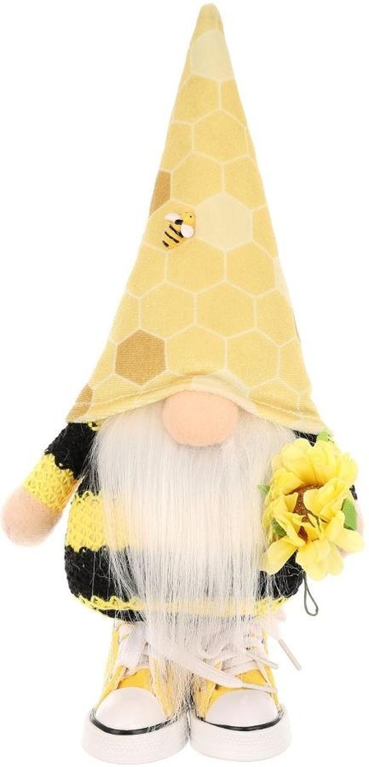 Saska Garden, dekoracja wiosenna, skrzat gnom, truteń w trampkach, 25 cm